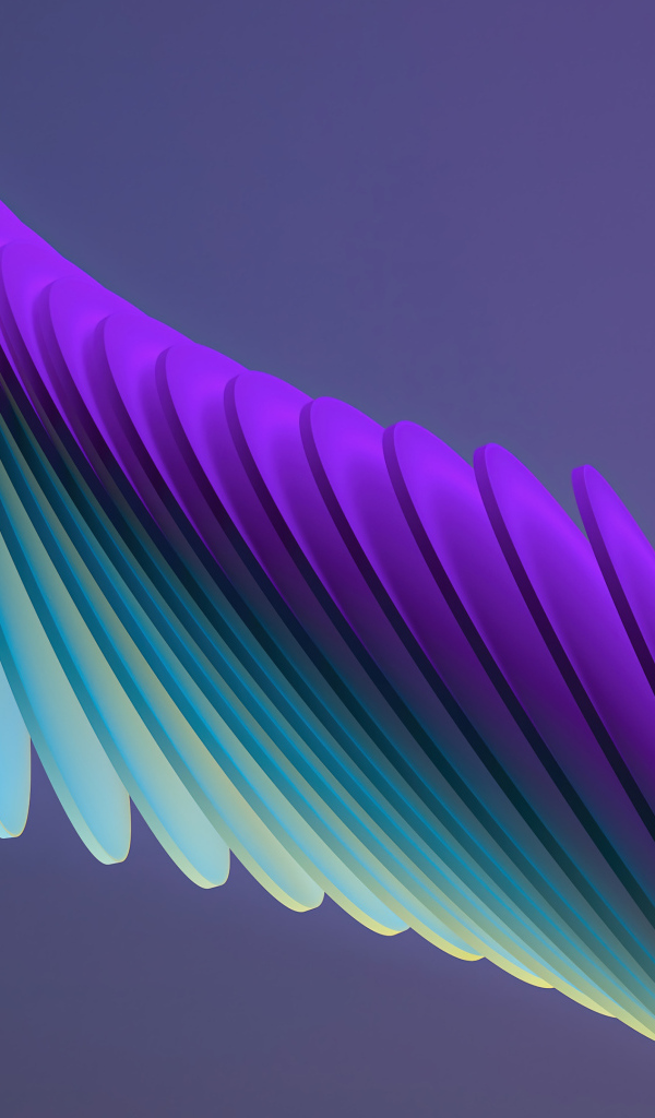 Голубая волнистая 3д спираль 