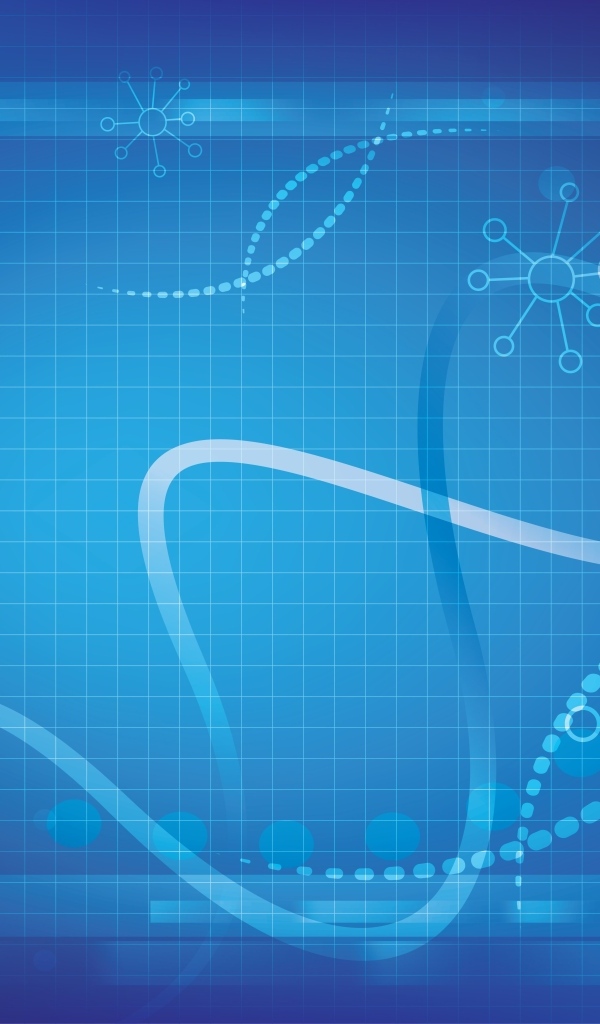 Спираль ДНК с бактериями на голубом фоне