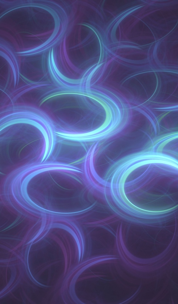 Светящиеся неоновые кольца на полу