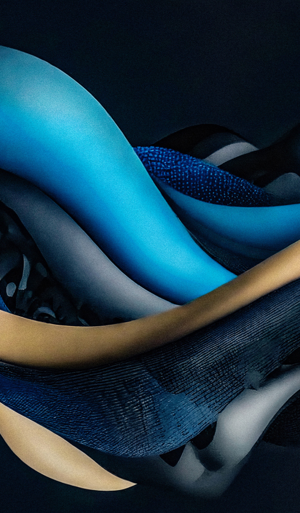 Разноцветные переплетенные абстрактные волны