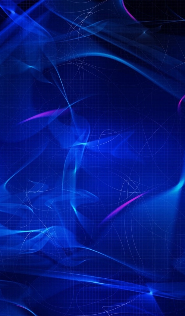 Неоновые 3д волны на синем фоне