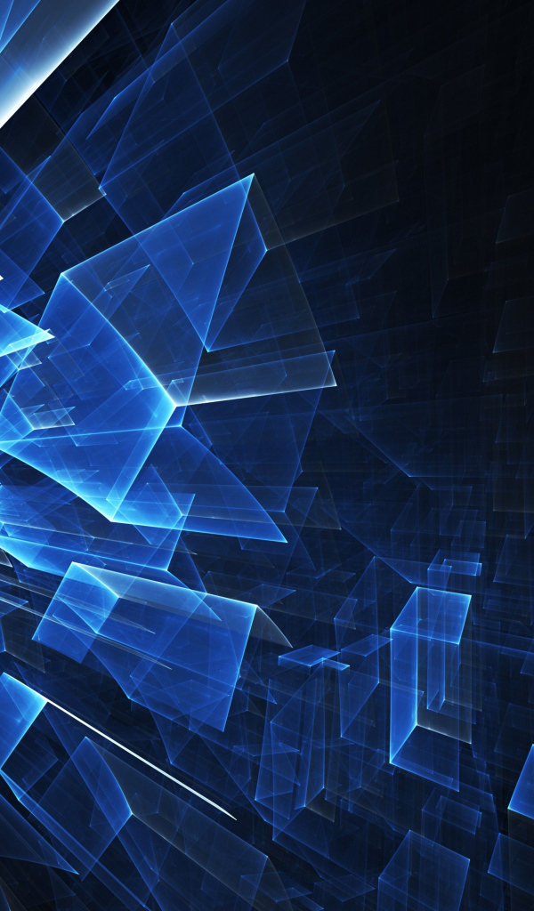 Неоновые геометрические фигуры на черном фоне