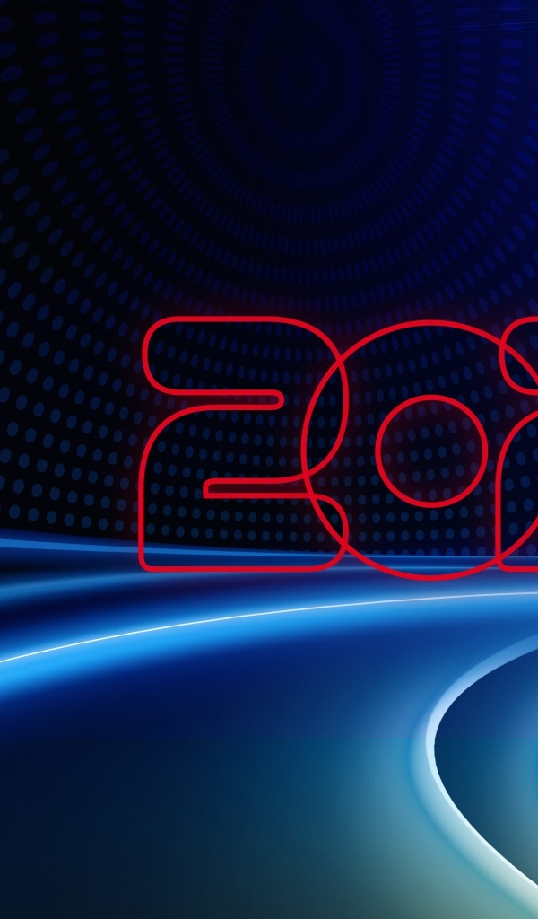 Цифры 2024 на синем фоне