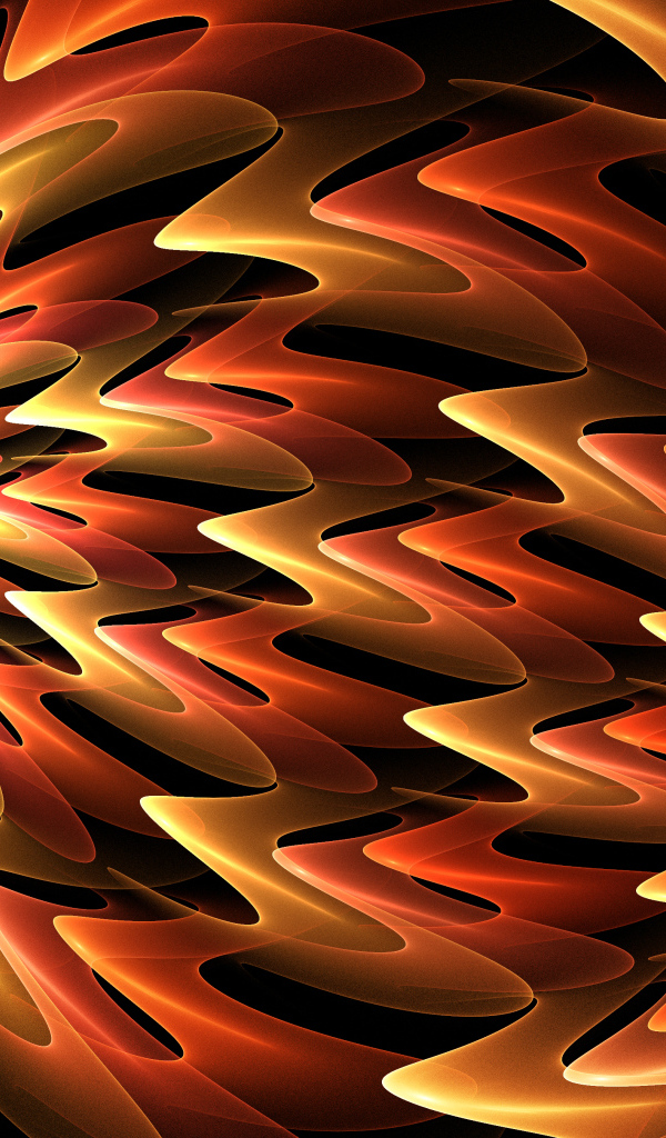 Оранжевые цветочные абстрактные фигуры 