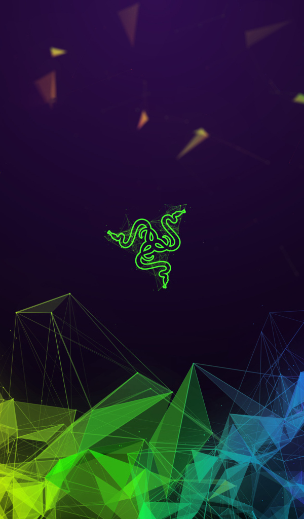 Логотип razer на разноцветном фоне