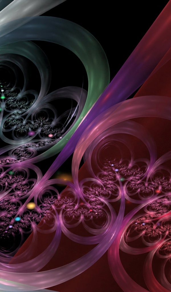 Извилистые разноцветные абстрактные фигуры