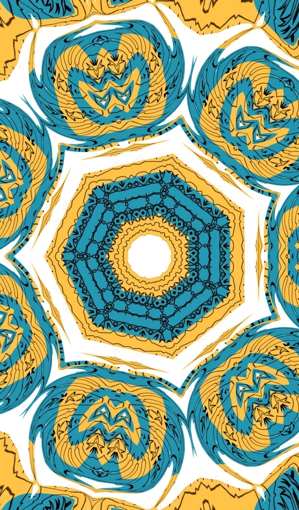 Желто-голубой абстрактный узор 