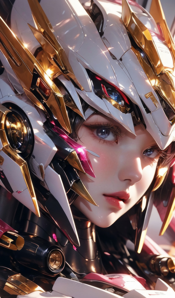 Аниме девушка в костюме робота