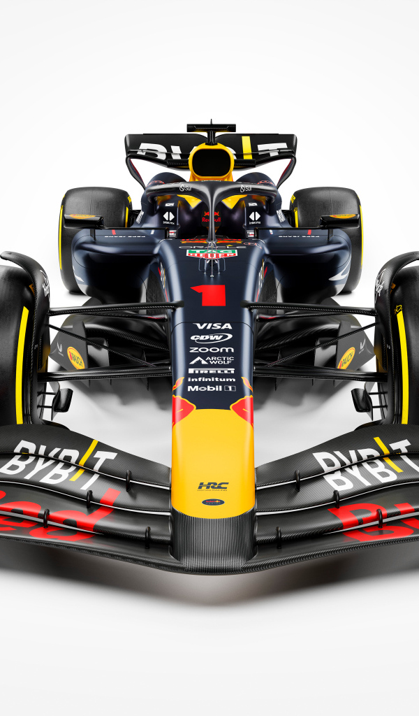 Гоночный автомобиль Red Bull RB20 2024 года вид спереди