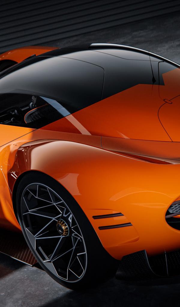 Быстрый автомобиль Genesis X Gran Berlinetta вид сзади