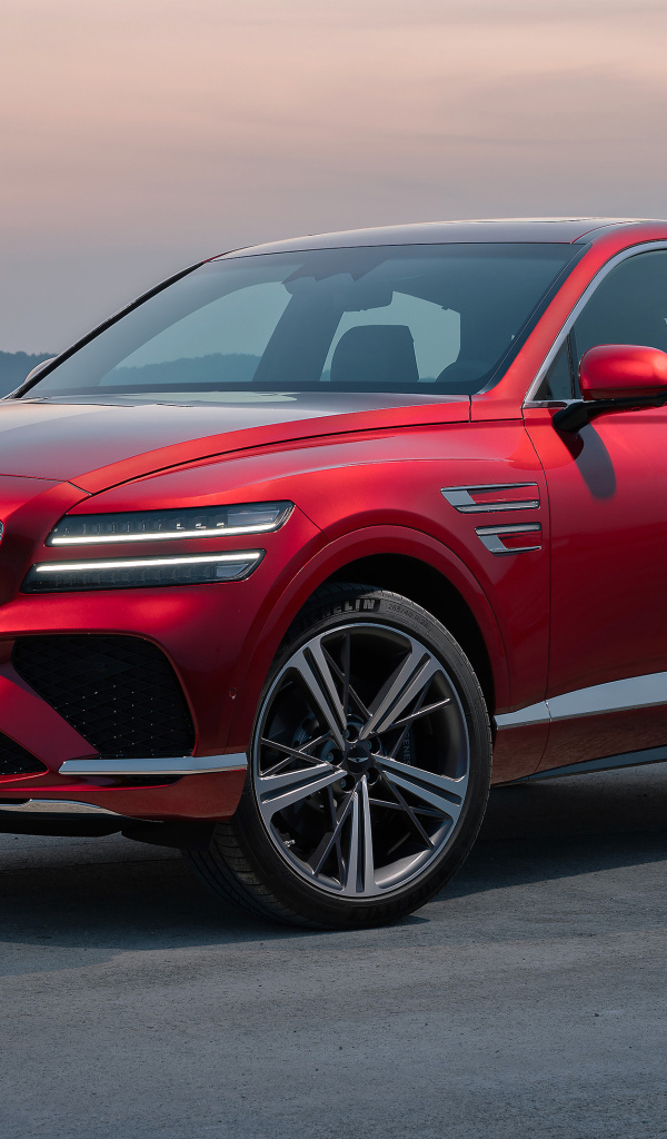 Красный автомобиль Genesis GV80 Coupe AWD