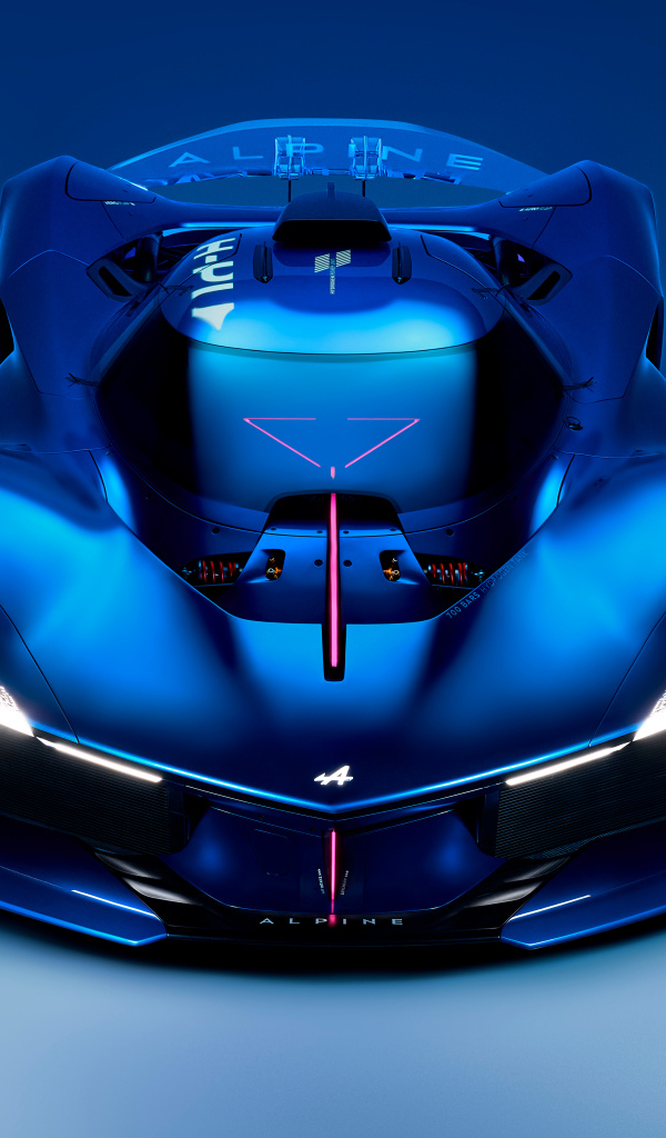 Вид сверху на автомобиль Alpine Alpenglow Hy4 2024 года