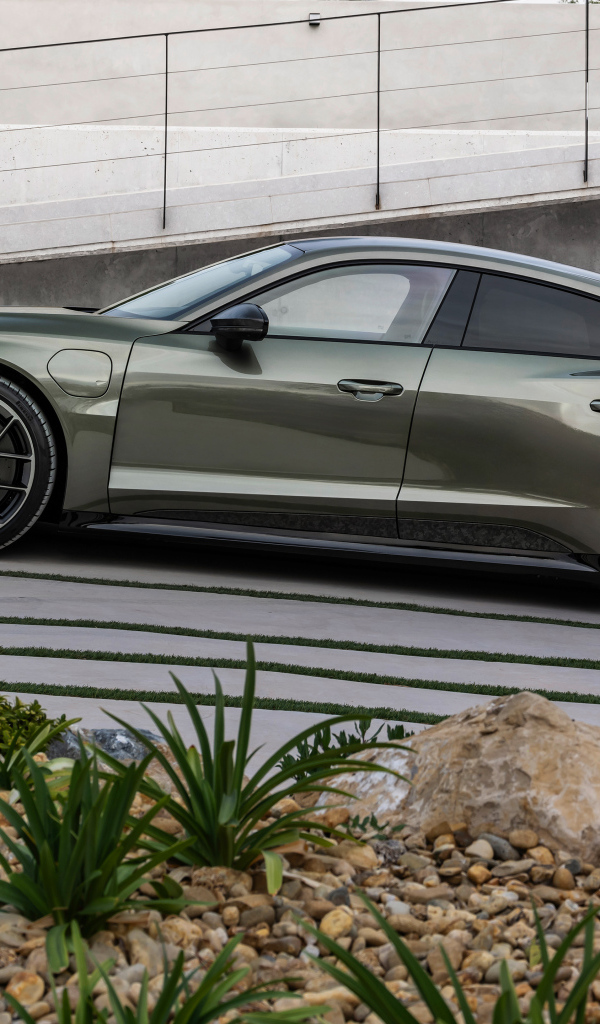 Вид сбоку на автомобиль Audi RS e-tron GT performance 2024 года