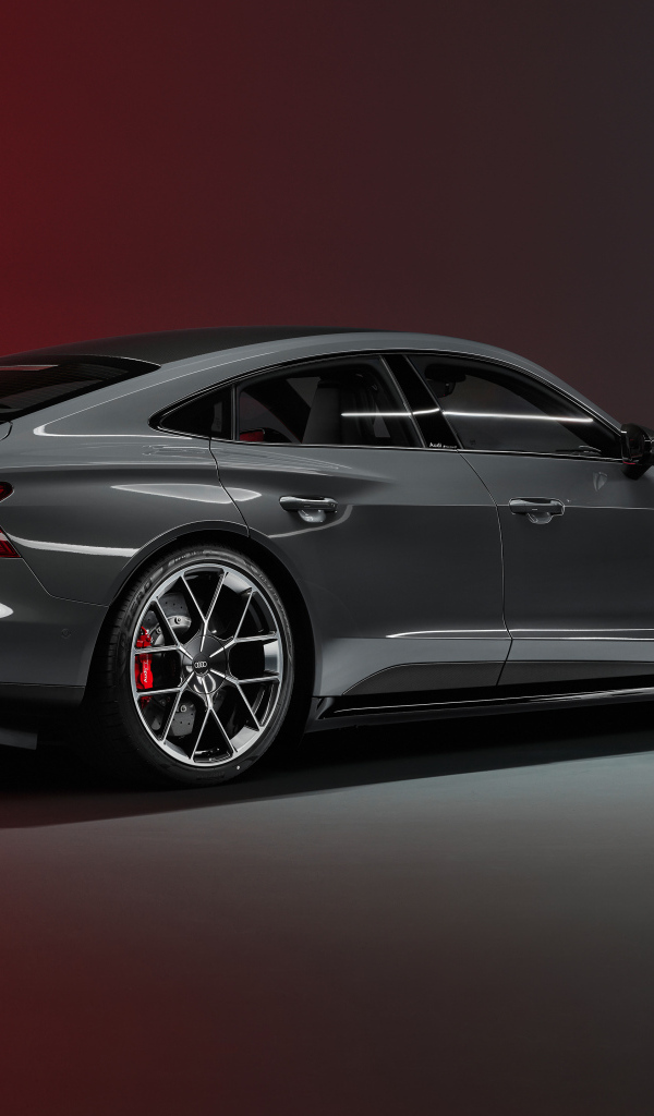 Вид сзади на автомобиль Audi RS e-tron GT 2024 года