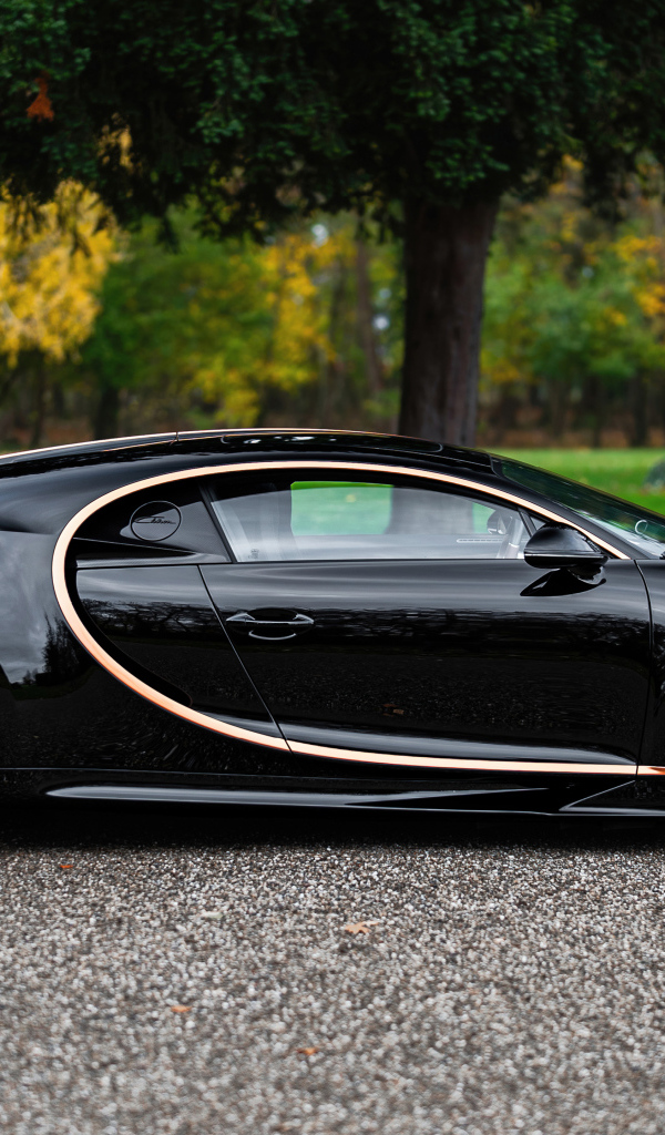 Вид сбоку на автомобиль Bugatti Chiron