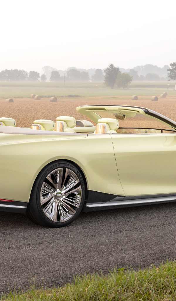 Желтый Cadillac Sollei Concept вид сзади