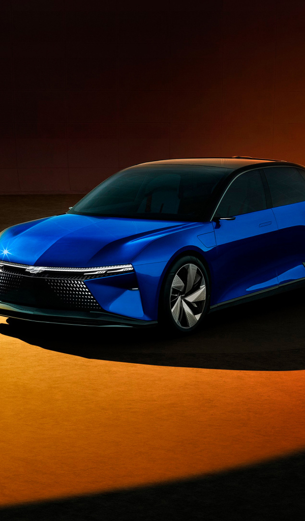 Синий автомобиль концепт  Chevrolet FNR-XE