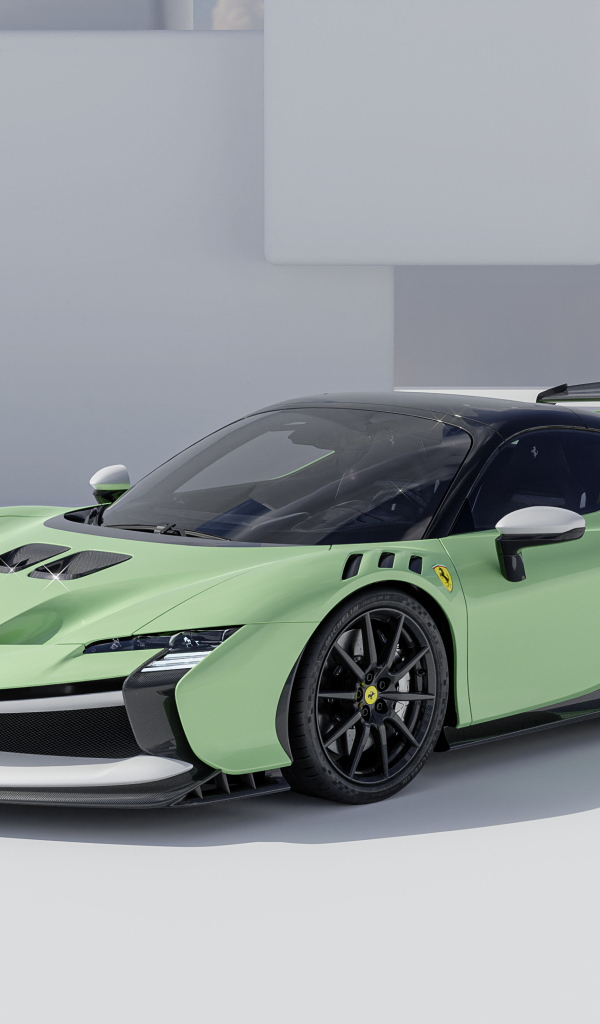 Быстрый автомобиль Ferrari SF90 XX Spider