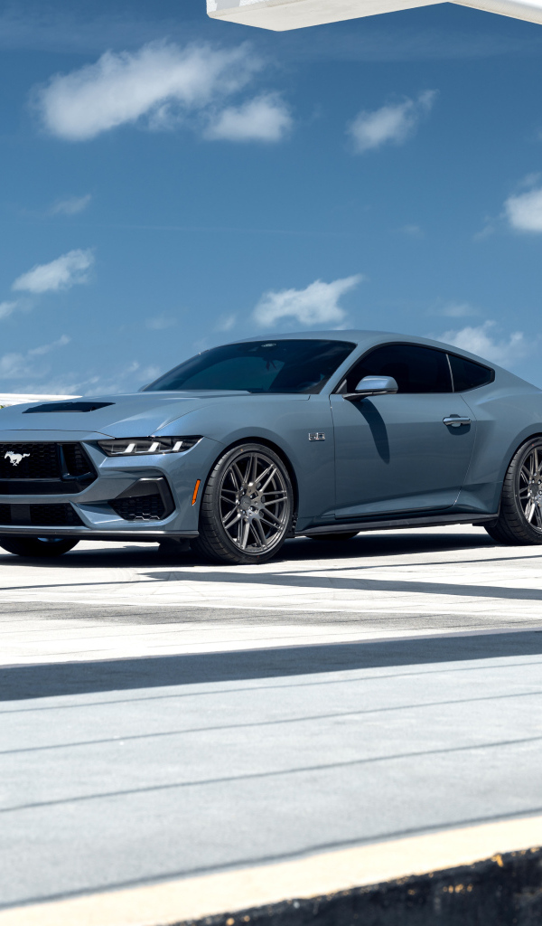 Автомобиль Ford Mustang GT на дороге