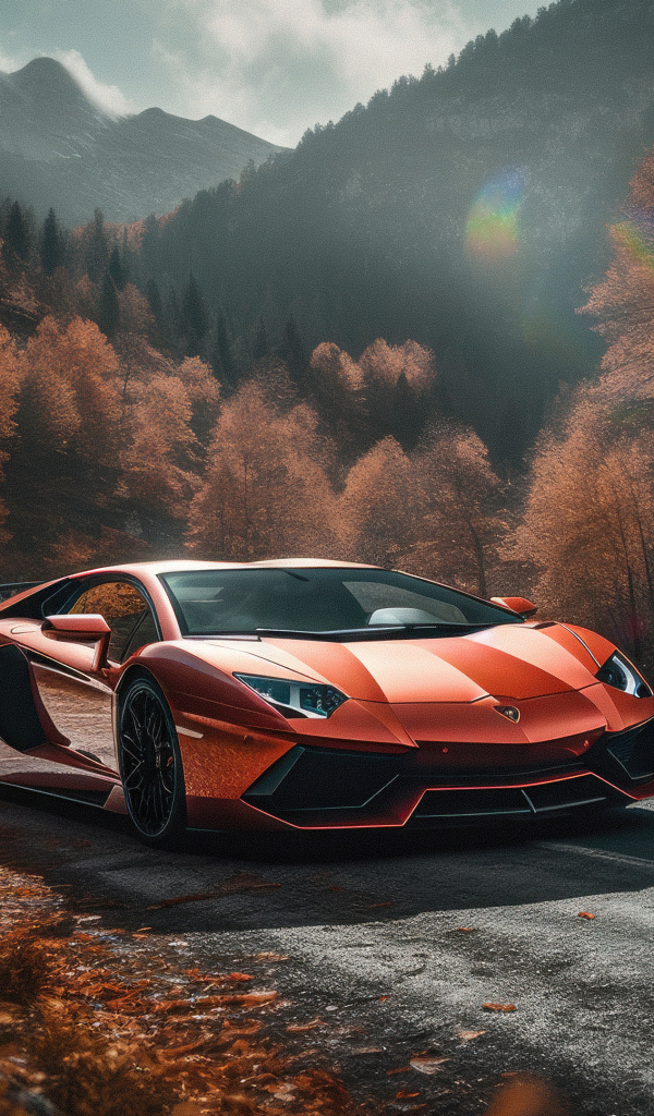 Автомобиль Lamborghini Aventador Autumn