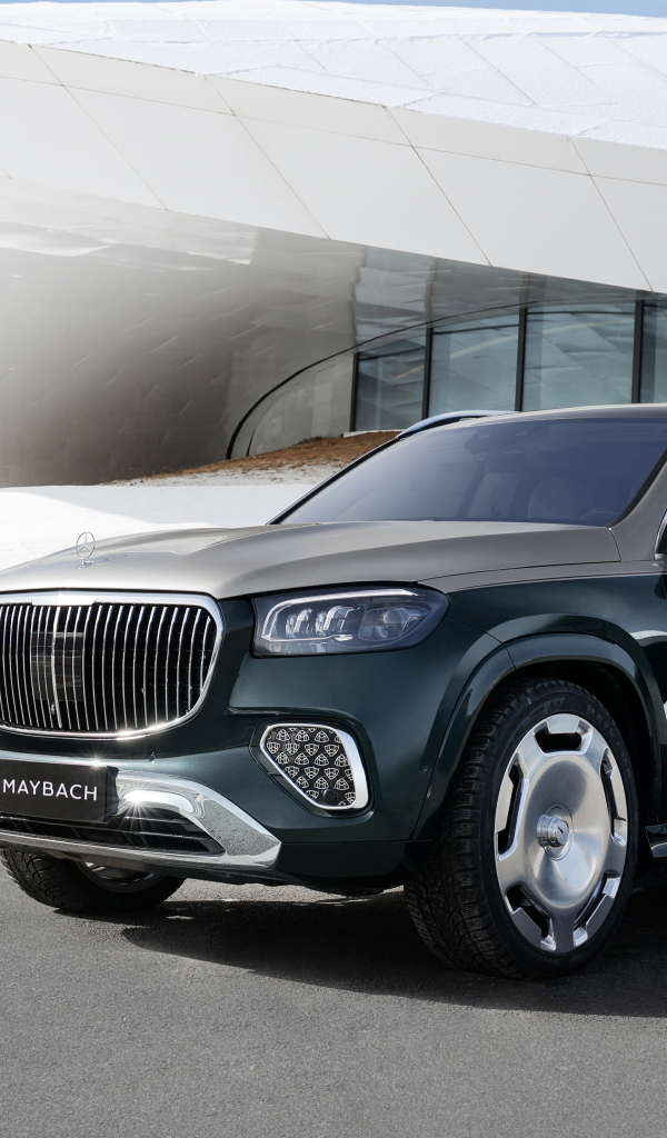 Черный автомобиль Mercedes-Maybach GLS 600 4MATIC 2024 года