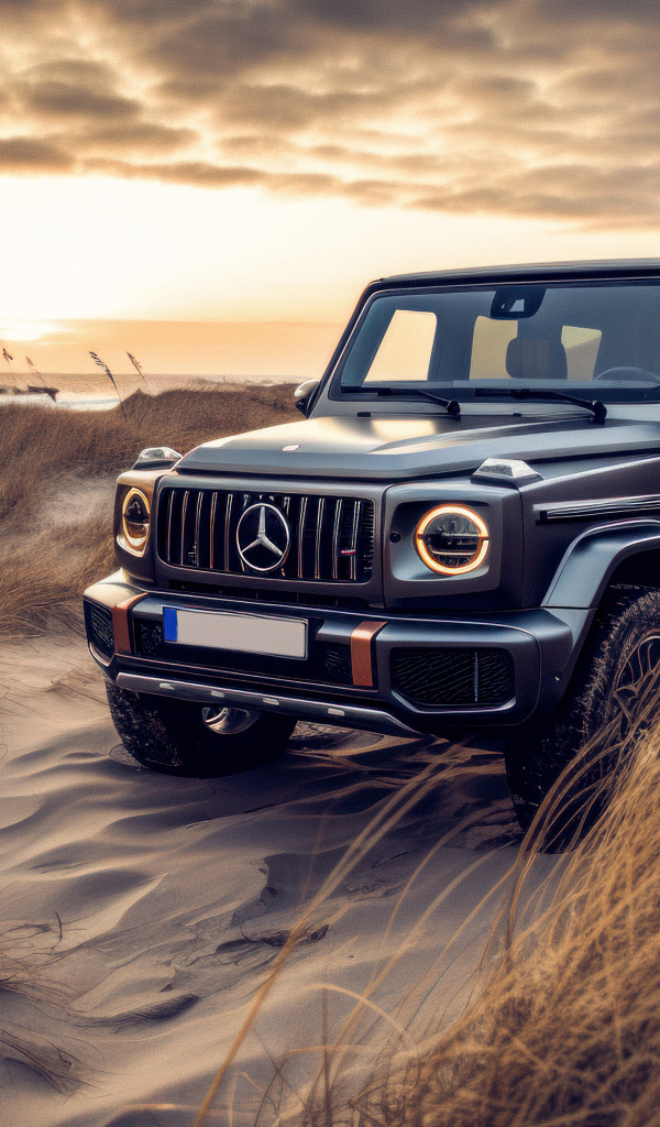 Внедорожник Mercedes-Benz G63 AMG на пляже
