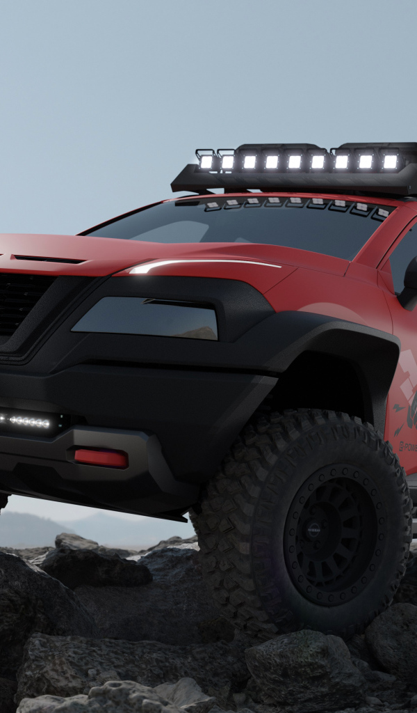 Большой внедорожник Nissan X-Trail Crawler Concept в горах