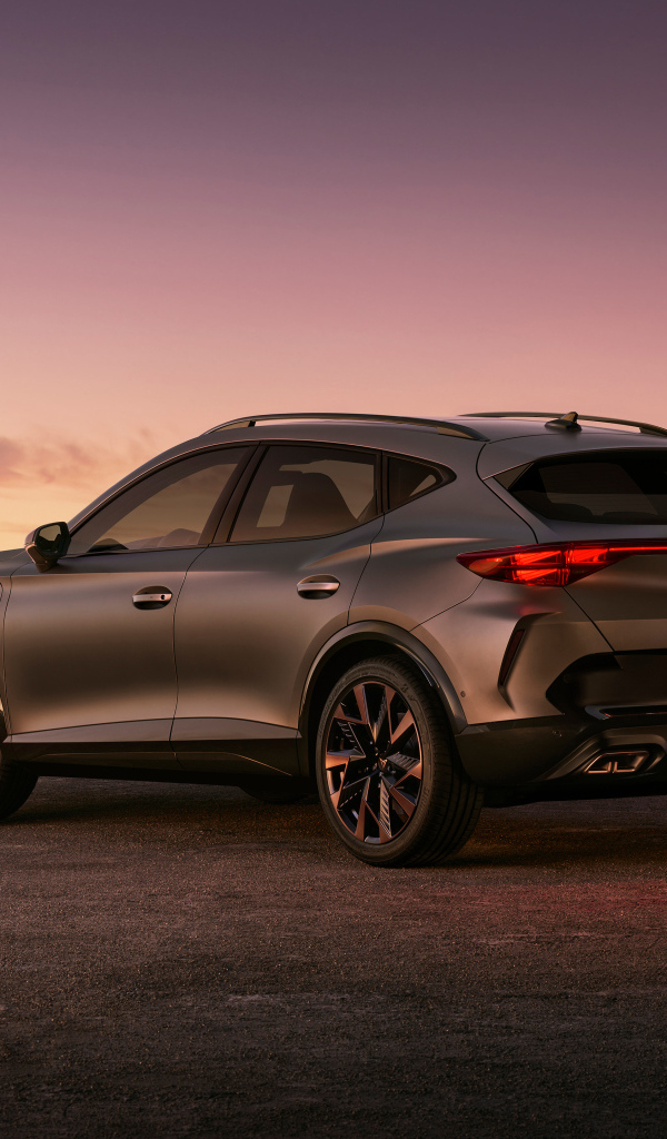 Вид сзади на автомобиль Cupra Formentor EHybrid 2024 года