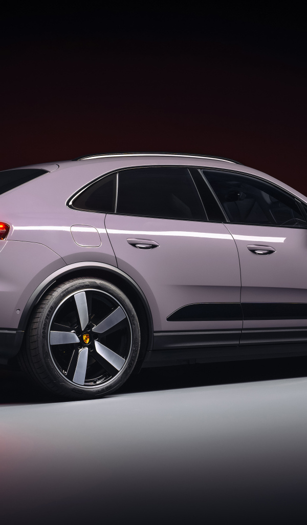Вид сзади на автомобиль Porsche Macan 4 2024 года