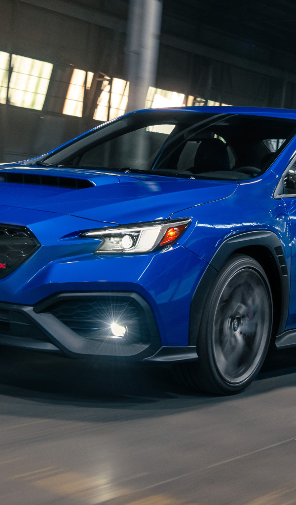Синий Subaru WRX TS 2025 года