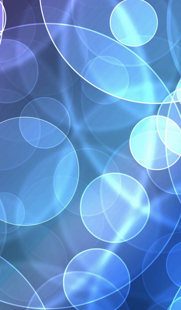 Красивый голубой фон с яркими круглыми бликами