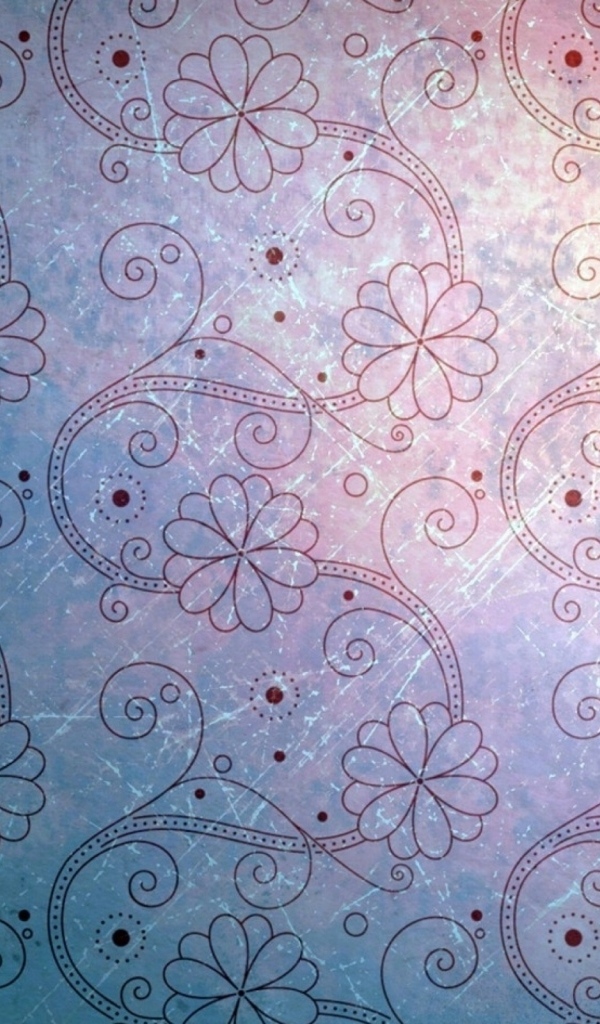 Серый фон с цветочными узорами