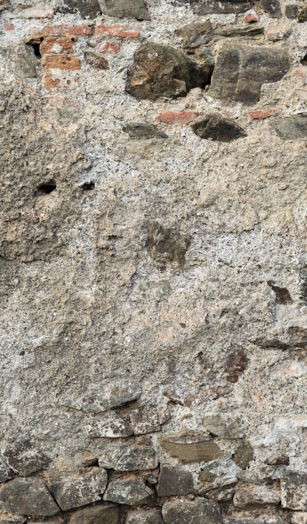 Старая текстурированная стена из цемента и кирпича для фона