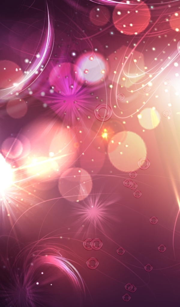 Необычный розовый фон с фигурами