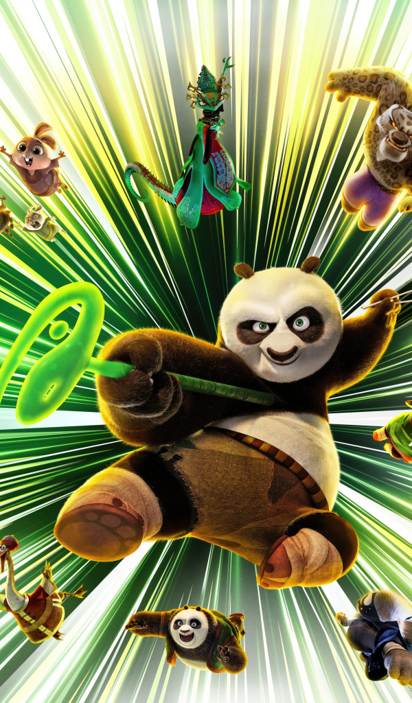 Яркий постер нового мультфильма Кунг-фу панда 4