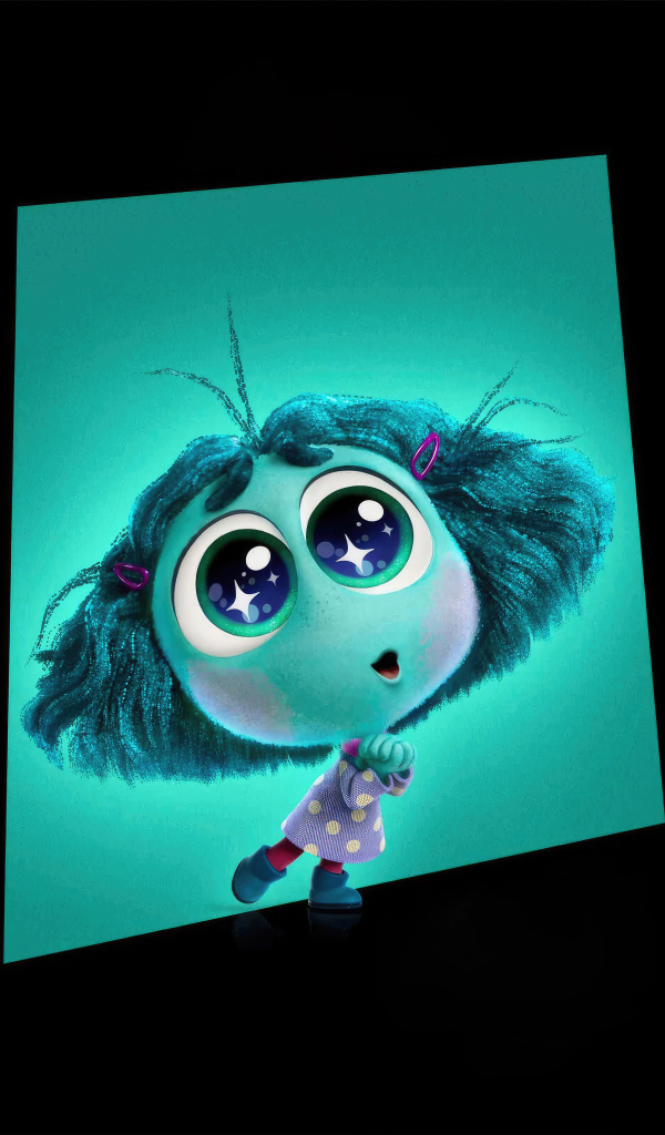 Персонаж Зависть нового мультфильма Головоломка 2 на черном фоне, 2024