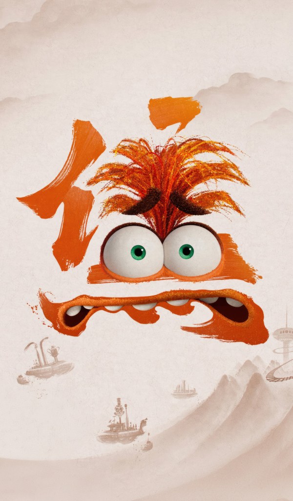 Символ персонажа Тревожность в мультфильме Головоломка 2