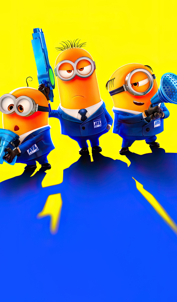 Миньоны на желтом фоне в новом мультфильме Гадкий я 4, 2024