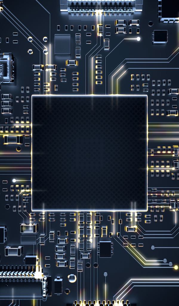 Плата для компьютера крупным планом