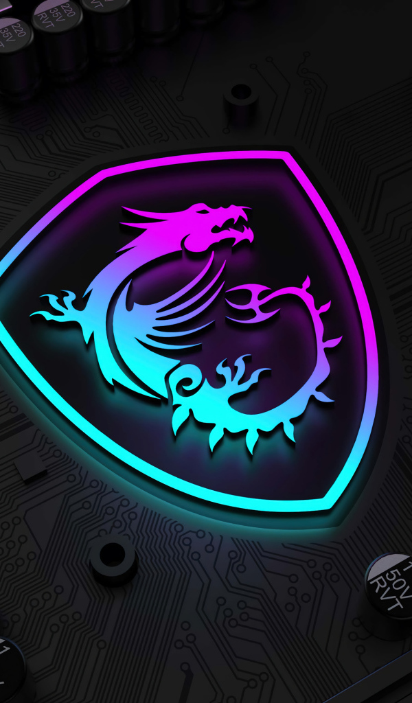 Светящийся логотип msi на плате