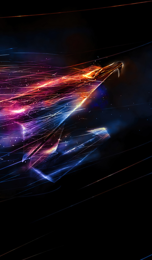 Неоновый логотип компании aorus gigabyte