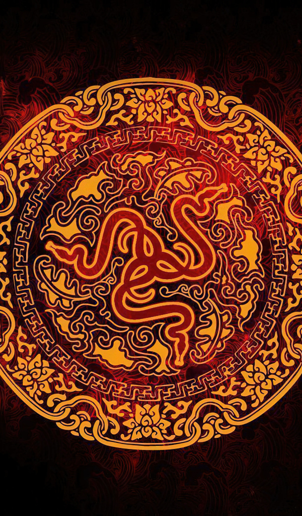 Логотип razer на красивом круглом фоне