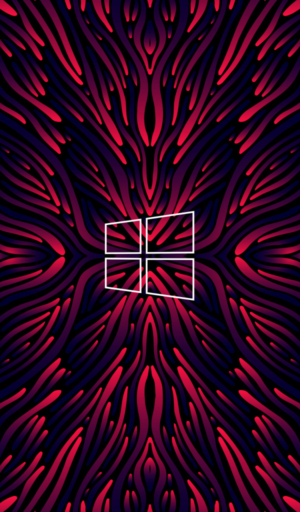 Белый логотип windows на красном волнистом фоне