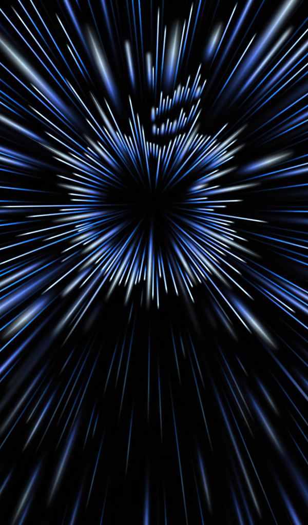 Логотип apple из неоновых бликов