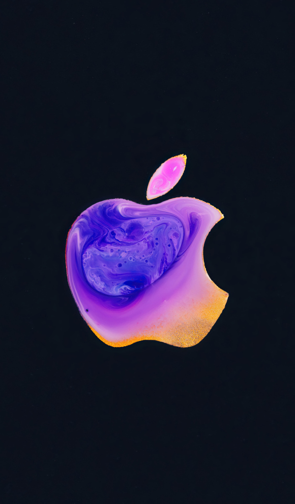 Логотип iphone  apple на черном фоне
