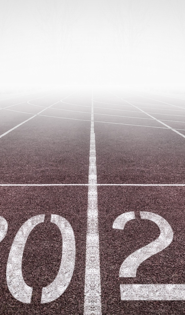 Цифры 2024 на взлетной полосе