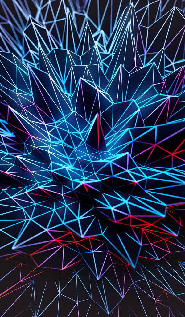 Острые неоновые абстрактные узоры