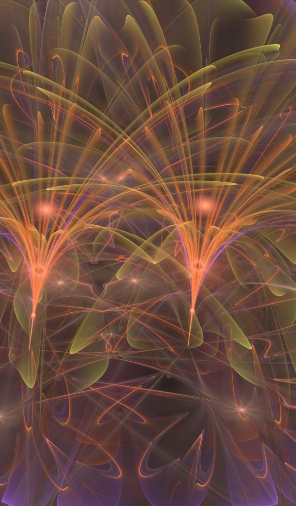 Светящиеся фигуры абстрактных цветов