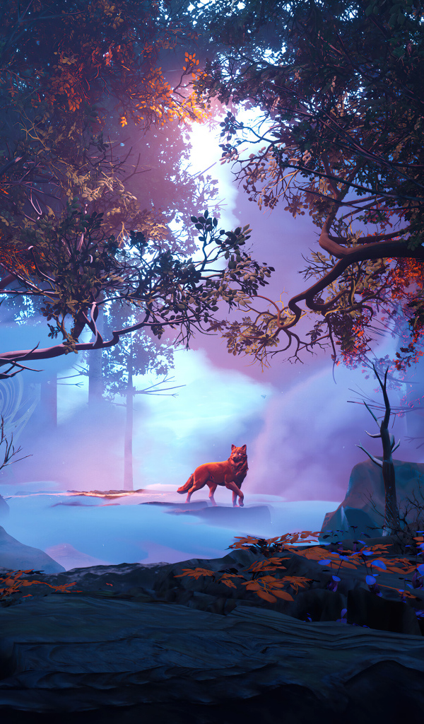 Животные в фантастическом лесу 