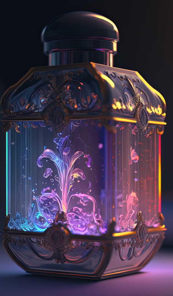 Красивый волшебный фонарь на столе